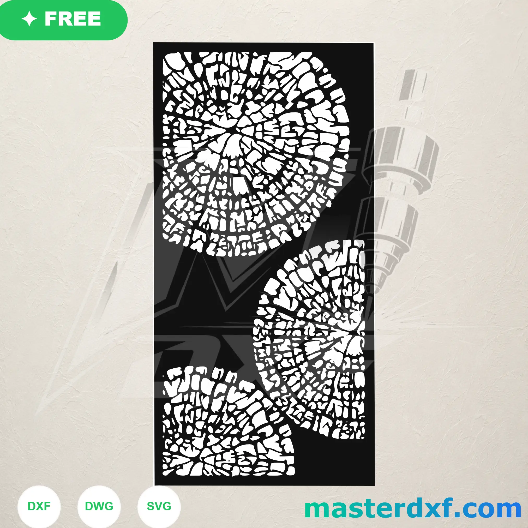 Organic Crack Texture DXF Panel for Abstract Art Screens DXF File